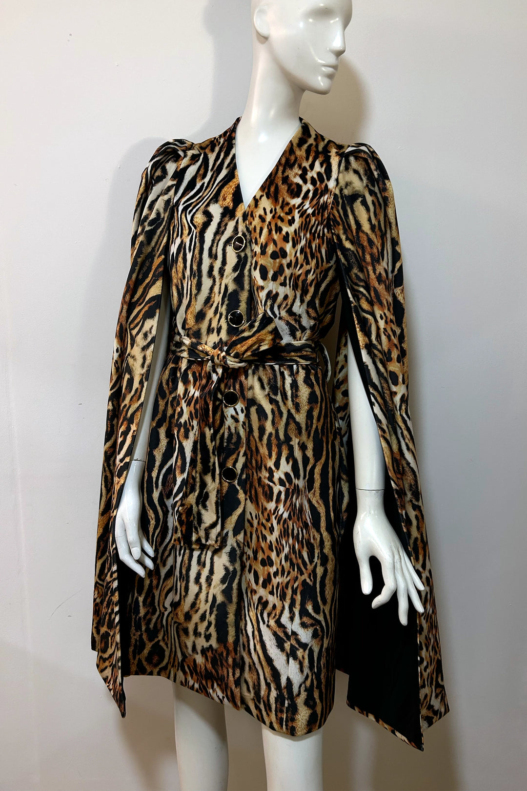 Tatyana Velvet Print Cape