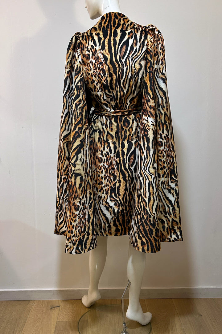 Tatyana Velvet Print Cape
