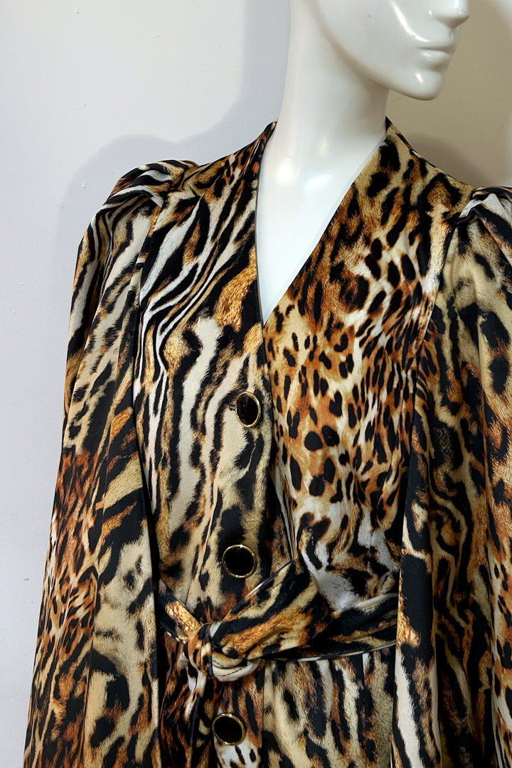 Tatyana Velvet Print Cape