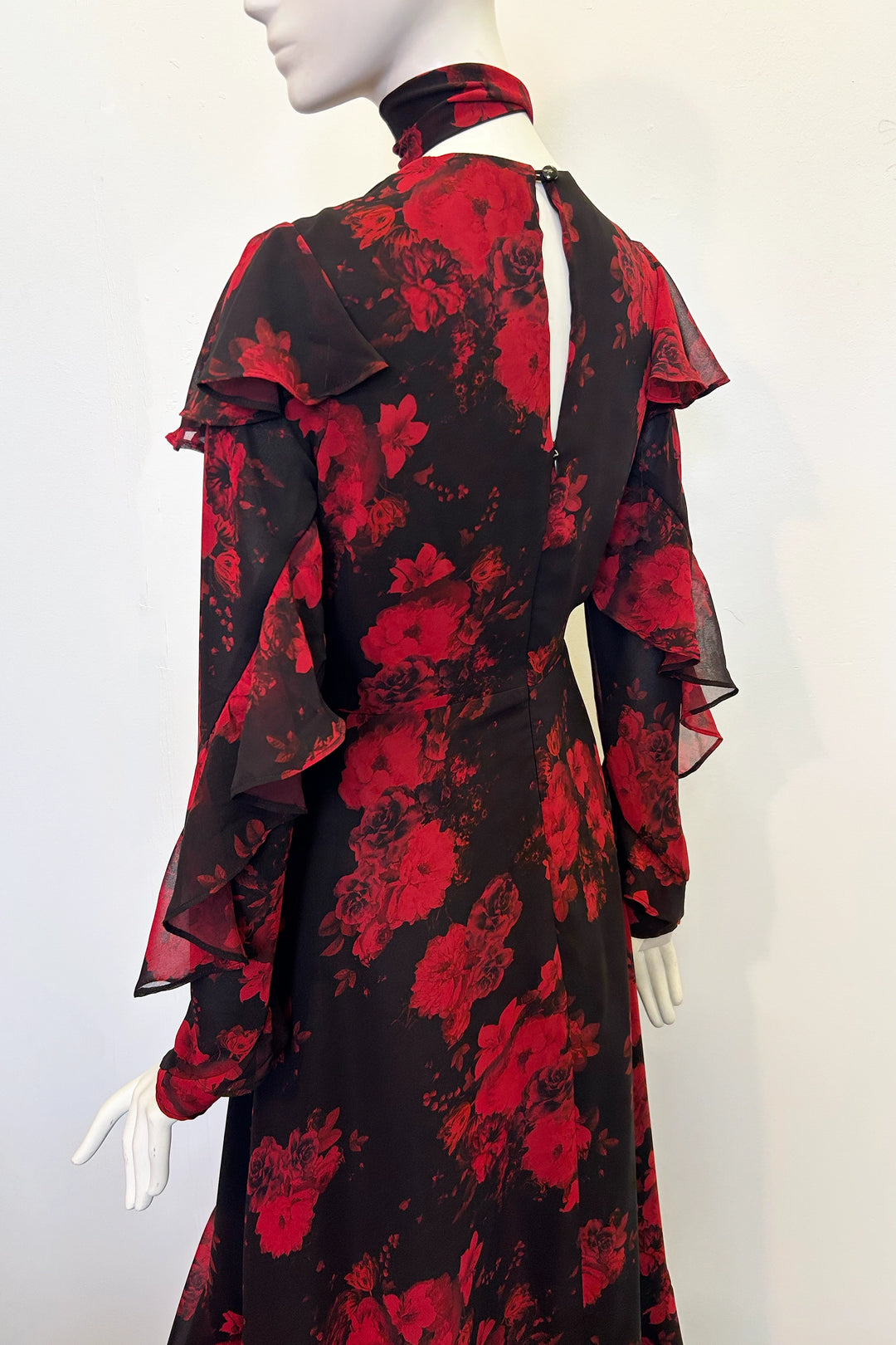 Angie Dress in Red Roses