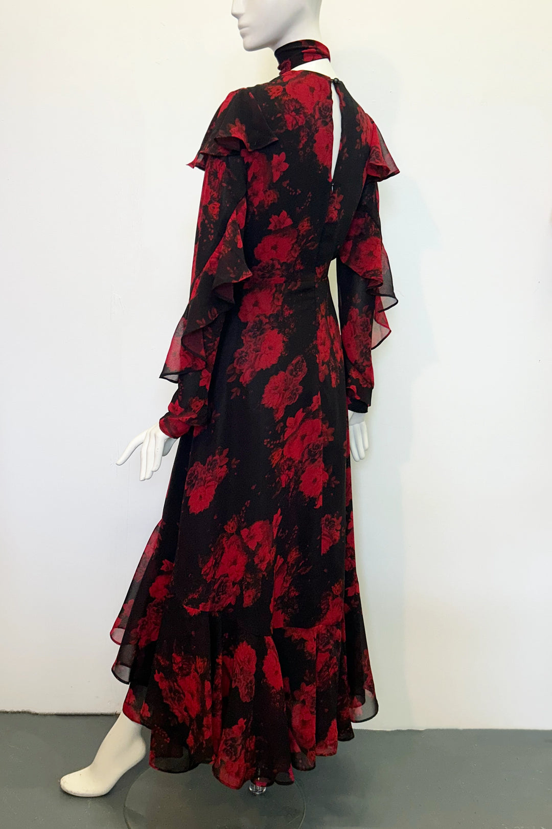 Angie Dress in Red Roses