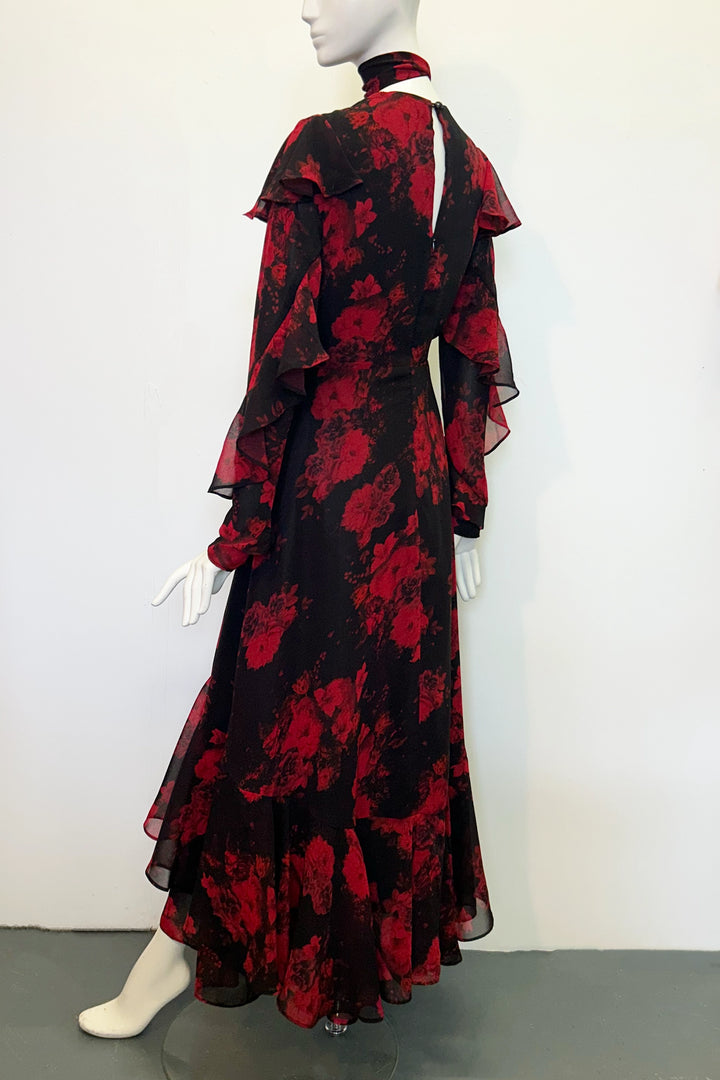 Angie Dress in Red Roses