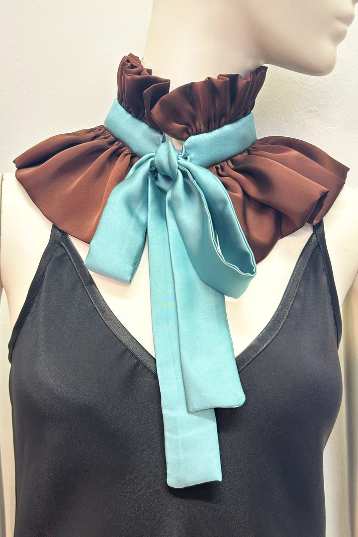 Estelle Colour Block Frill Tie Collar