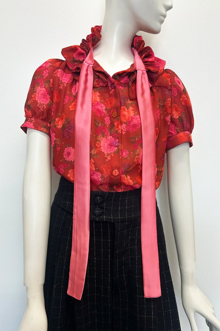 Estelle Short Sleeve Print Blouse
