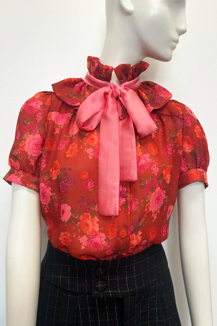 Estelle Short Sleeve Print Blouse