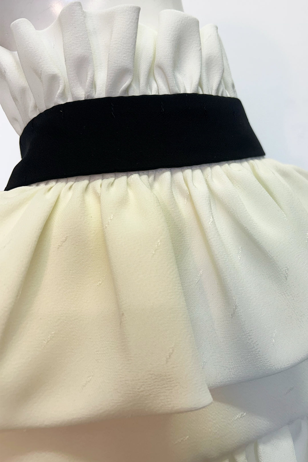 Estelle Blouse in Ivory and Black