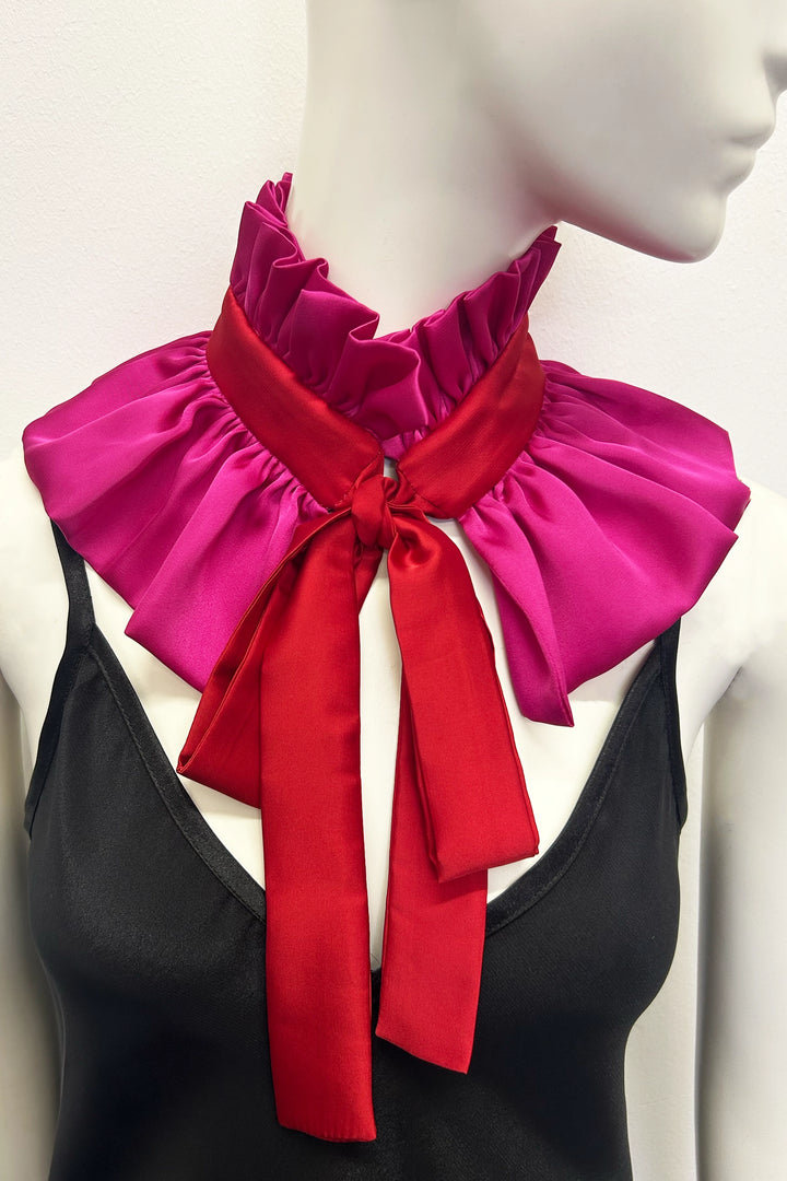 Colour Block Estelle Frill Tie Collar