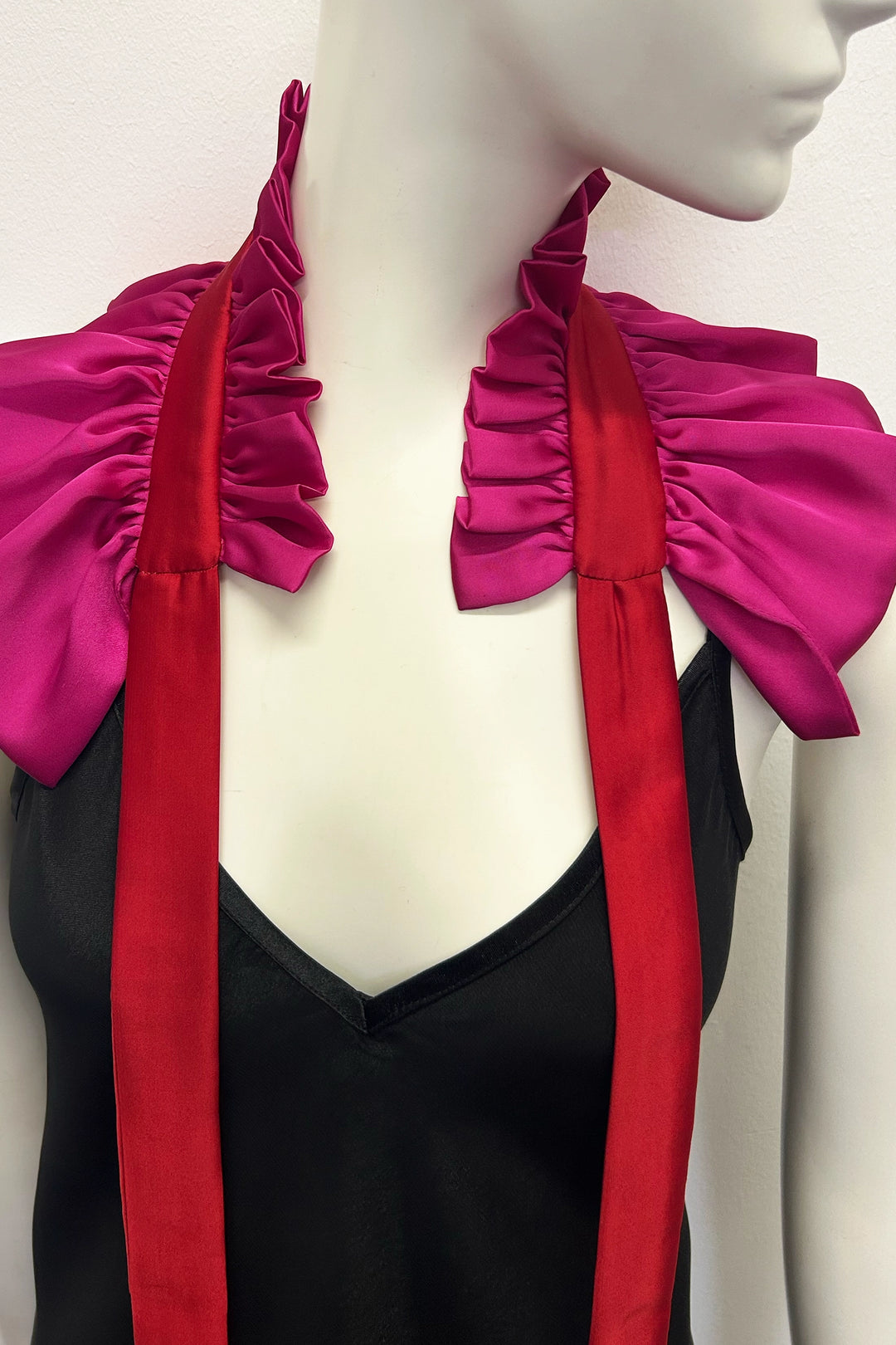 Colour Block Estelle Frill Tie Collar