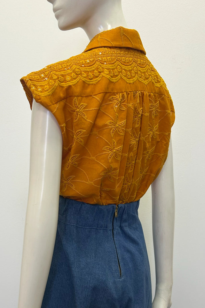 Kitt Blouse in Indian Broderie