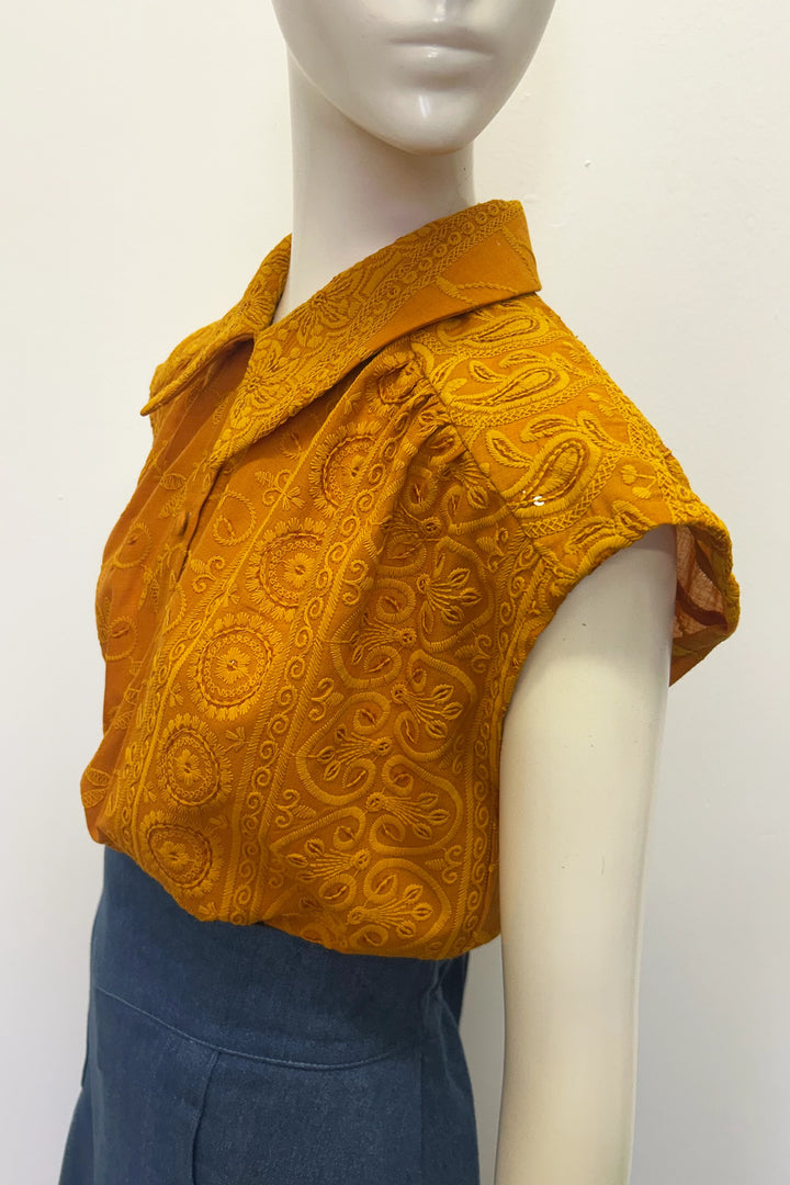 Kitt Blouse in Indian Broderie