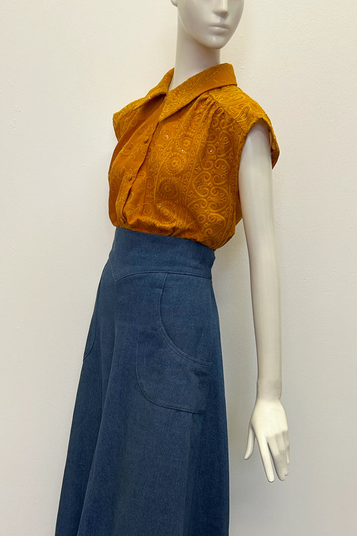 Kitt Blouse in Indian Broderie