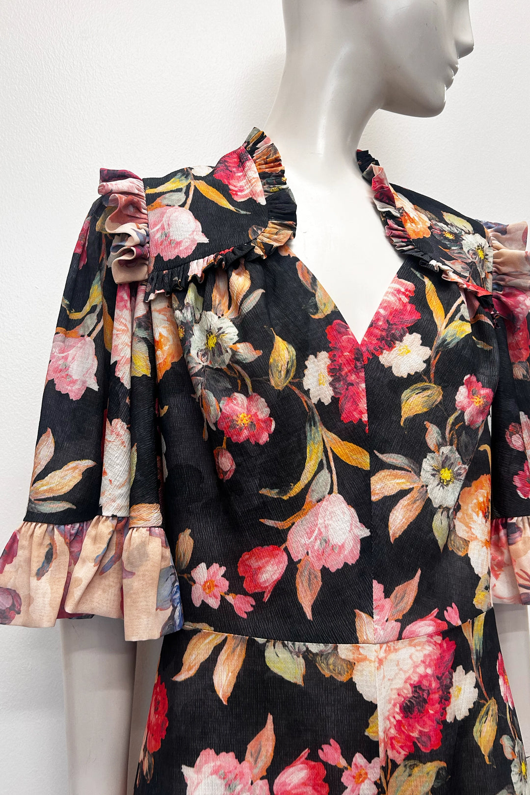 Kylie Maxi Dress in Double Floral Print