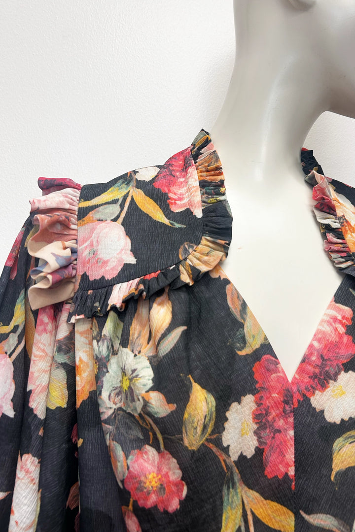 Kylie Maxi Dress in Double Floral Print