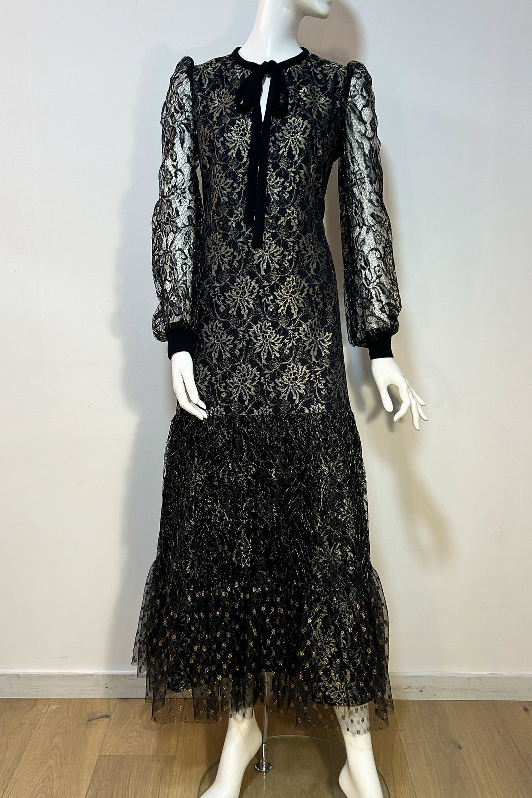 Talia Dress in Gold Lace Holly Campbell Studio Talia Dress in Gold Lace Holly Campbell Studio
