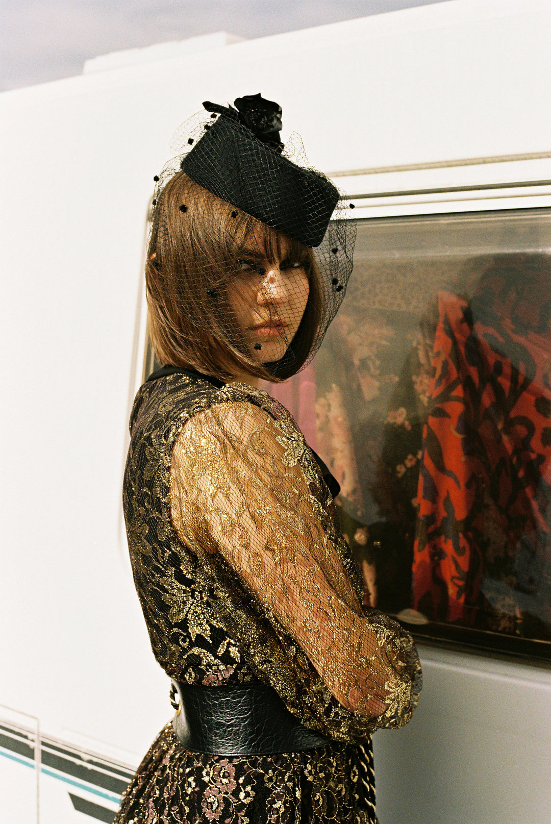 Talia Dress in Gold Lace Holly Campbell Studio Talia Dress in Gold Lace Holly Campbell Studio