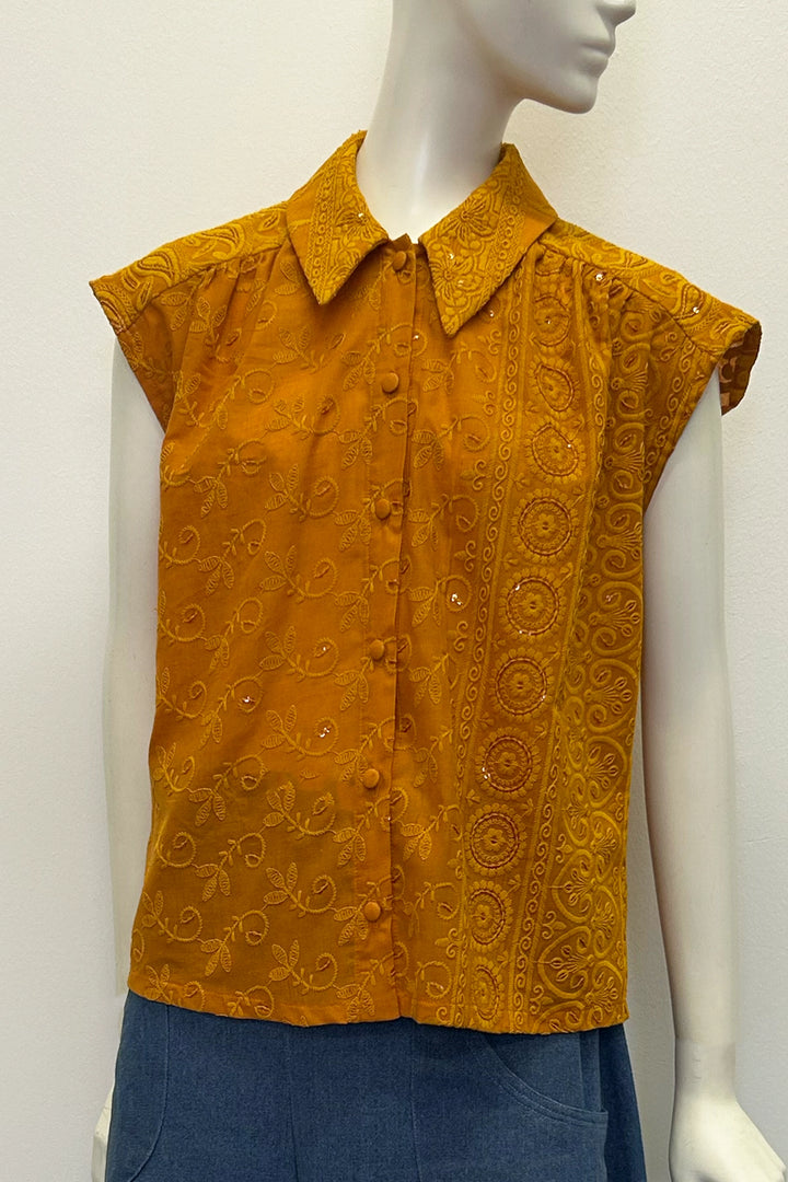 Kitt Blouse in Indian Broderie