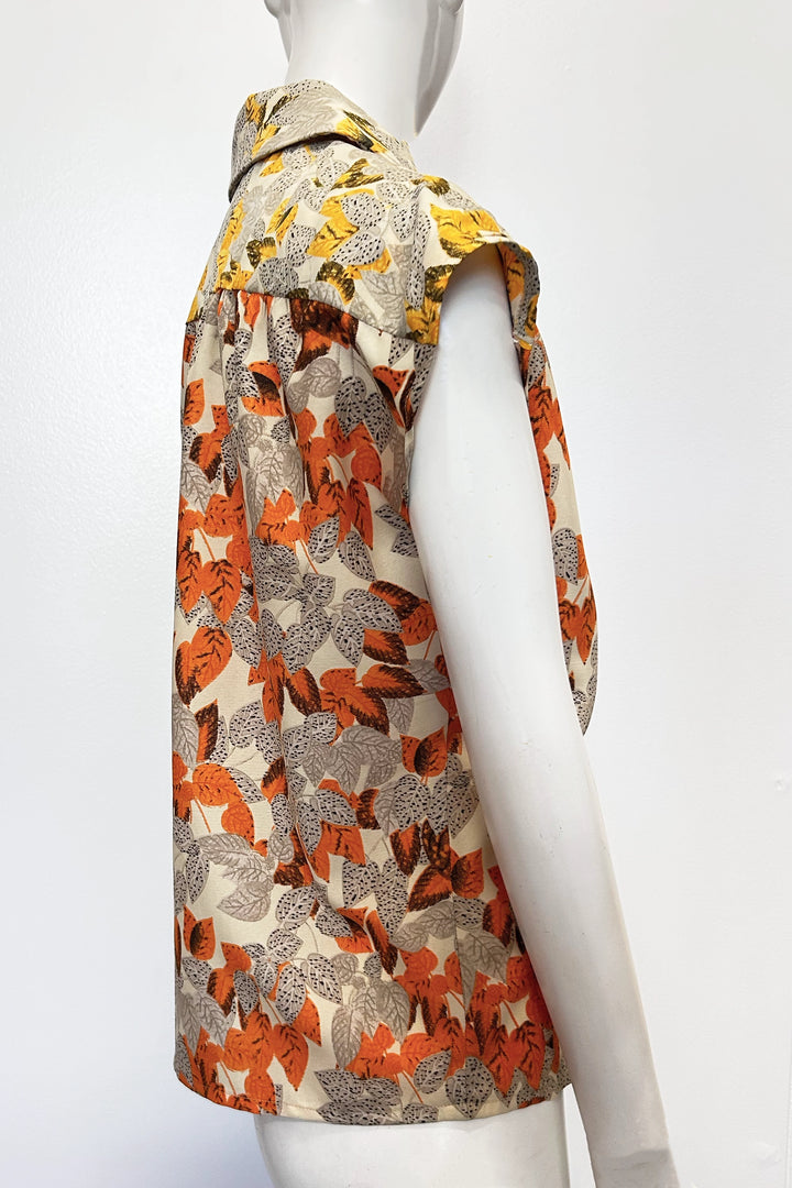 Leaves Print Kitt Blouse