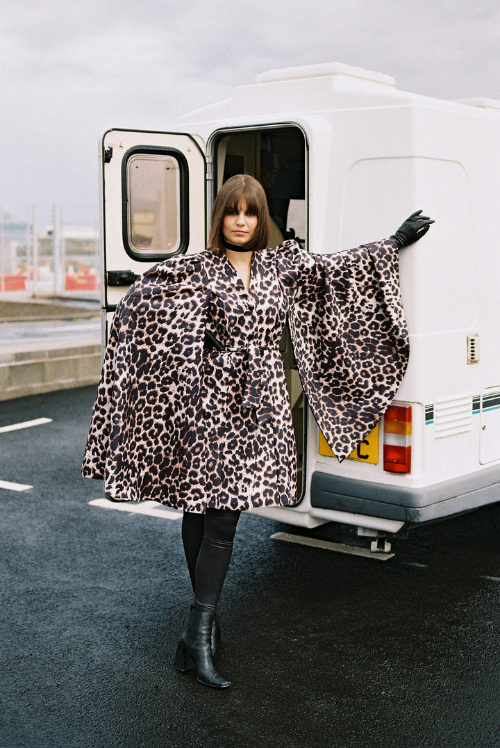 Tatyana Lightweight Leopard Cape