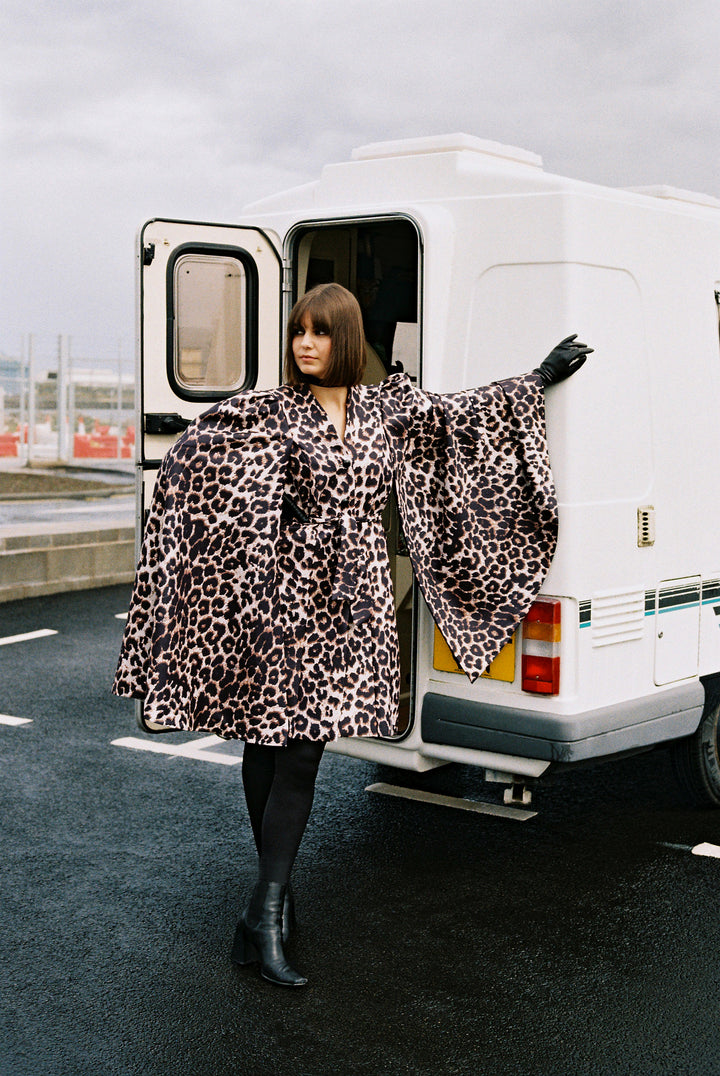 Tatyana Lightweight Leopard Cape